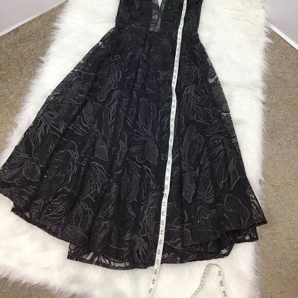 Saulee Alyssa Embroiled Mesh Fit &Flare Midi Dress - Picture 4 of 8